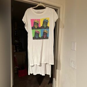 Daydreamer “Biggie” White Graphic T-Shirt tunic